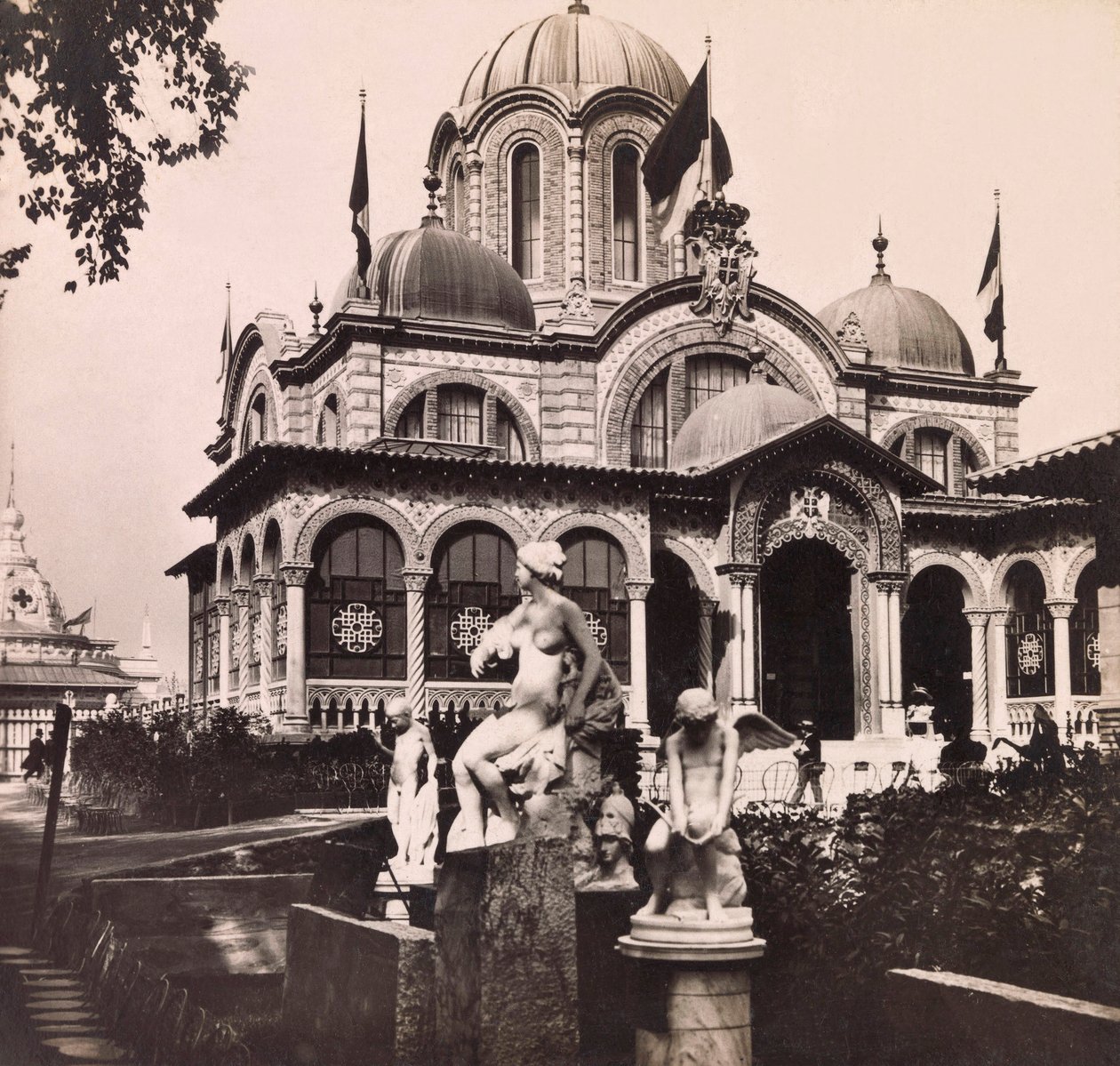 Universell utställning 1900 - Universell utställning 1900 i Paris: Pavilion of Serbia - privat samling av Anonymous Anonymous