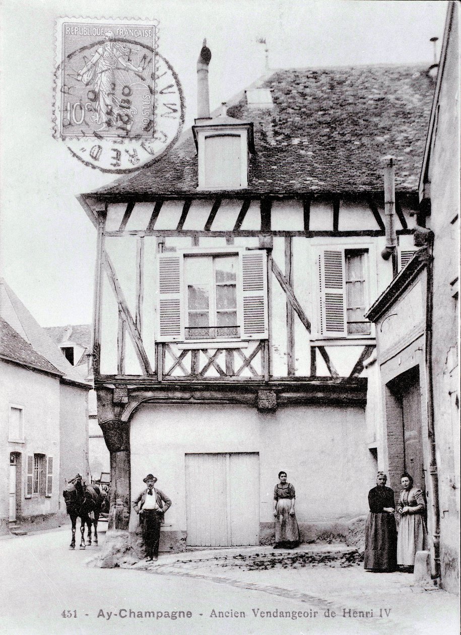 Utsikt över Henri IV:s vingård i staden Ay Champagne i Marne - Fotografi från början av 1900-talet - Privat samling av Anonymous Anonymous