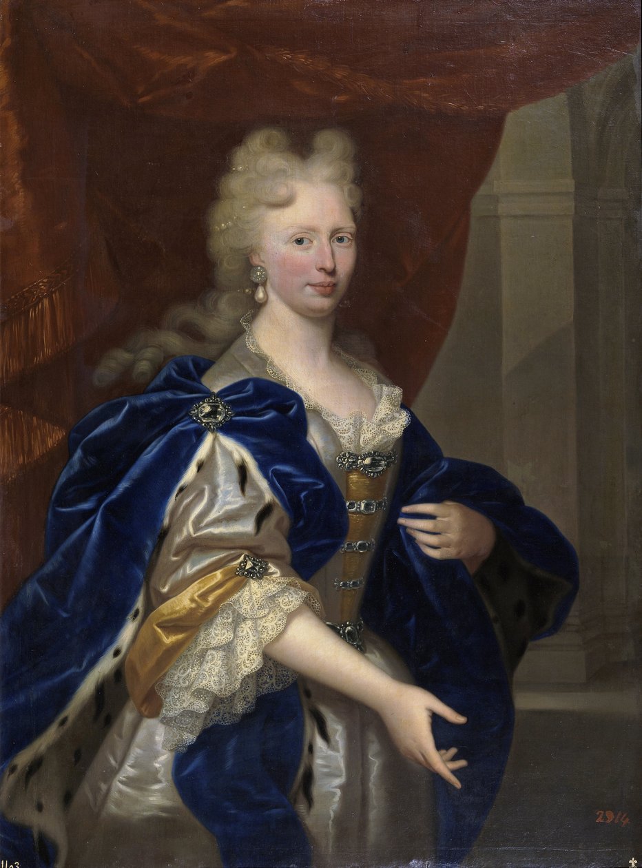 porträtt av Maria Josef av Österrike (Mary Joseph Benedict Antonia Theresia Xaveria Filippinerna (1699-1757) Drottning av Polen - (Mary-Joseph av Österrike) (Mary Joseph av Österrike) - Porträtt av Maria Josef av Österrike (1699-1757) av Anonymous av Anonymous Anonymous