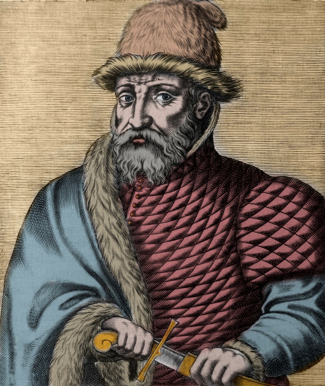 porträtt av Timur (Tamerlane) (Taimur, Timur Lenk, Timur i Lneg, Tamburlaine eller Taimur-e-Langfrom) (1336-1405) gravyr från "" Histoire de l
