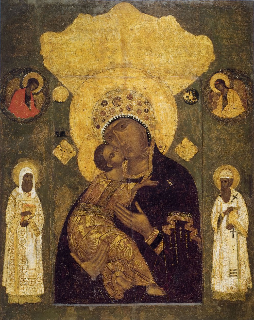 Guds moder av Volokolamsk, 1500-talet av Anonymous Russian icon painter