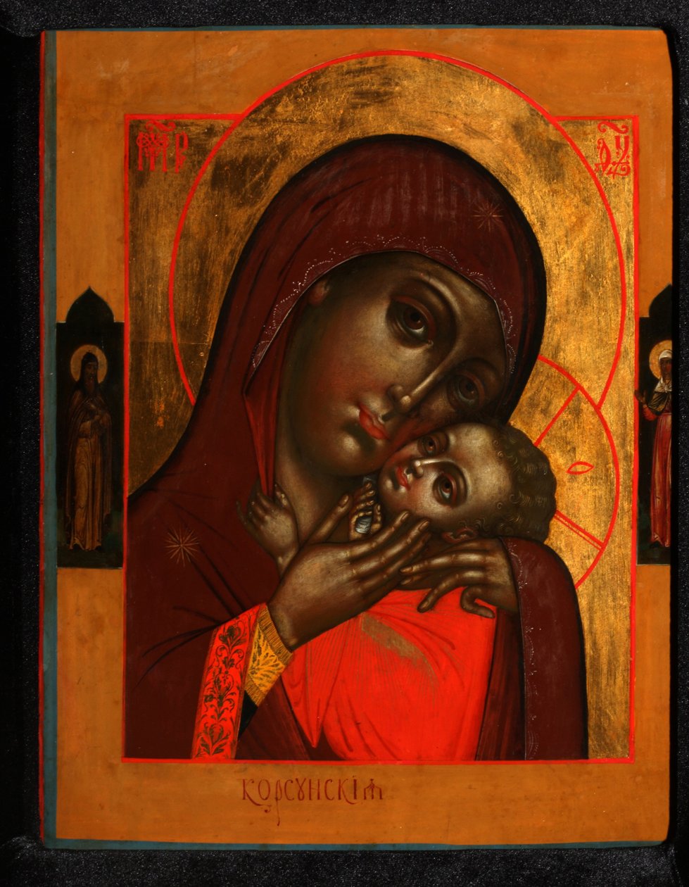 Our Lady of Korsun Korsunskaya, tidigt 1800-tal. av Anonymous Russian icon painter