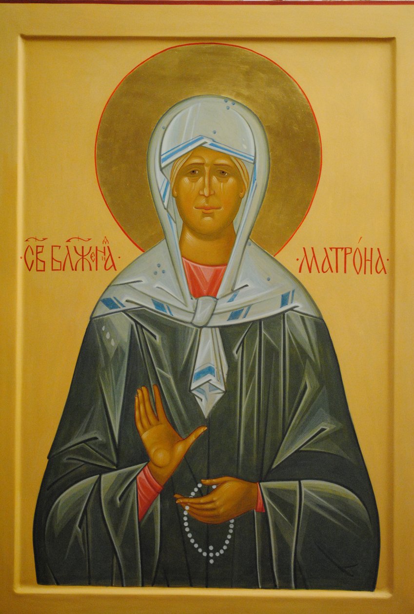 Saint Matrona av Moskva, 1900-talet av Anonymous Russian icon painter