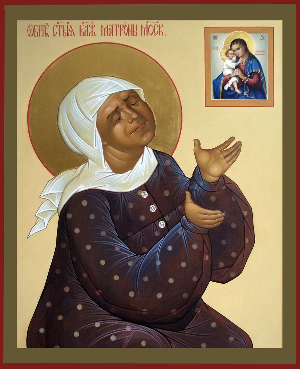 Saint Matrona av Moskva, 1900-talet av Anonymous Russian icon painter