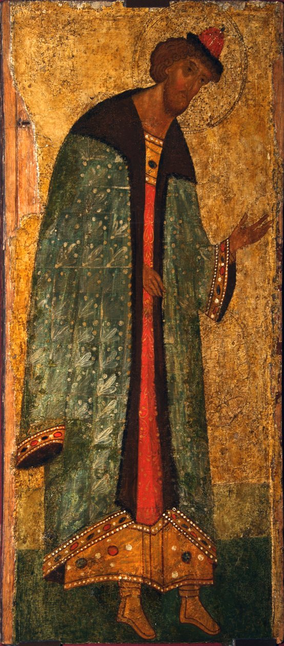 Saint Prince Boris, 1400-talet av Anonymous Russian icon painter