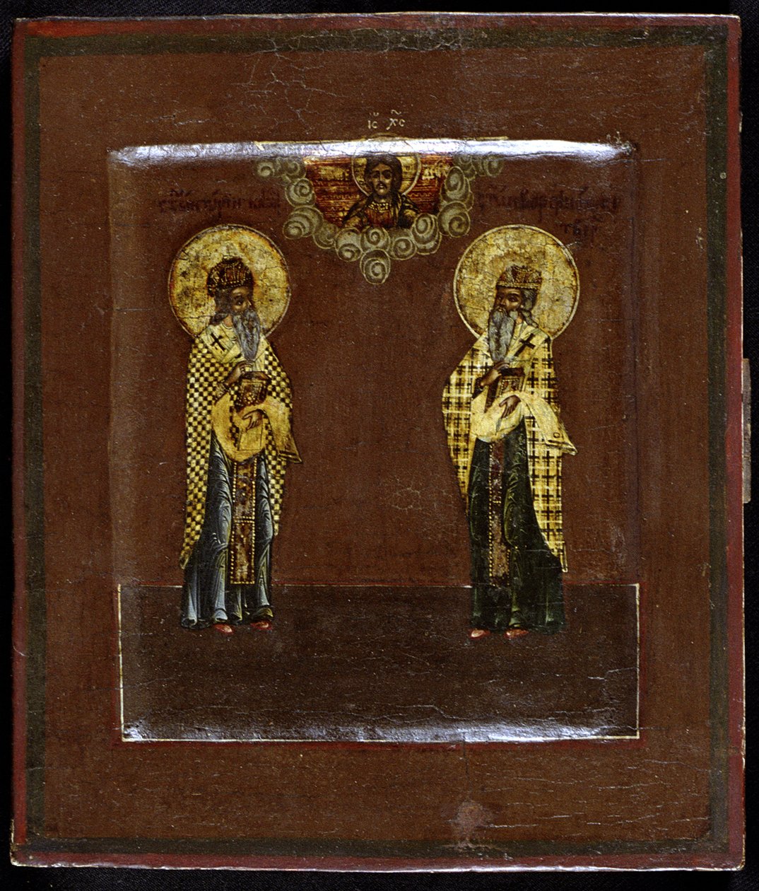 De heliga Gurias av Kazan och Varsonofius av Tver, 1600-talet av Anonymous Russian icon painter