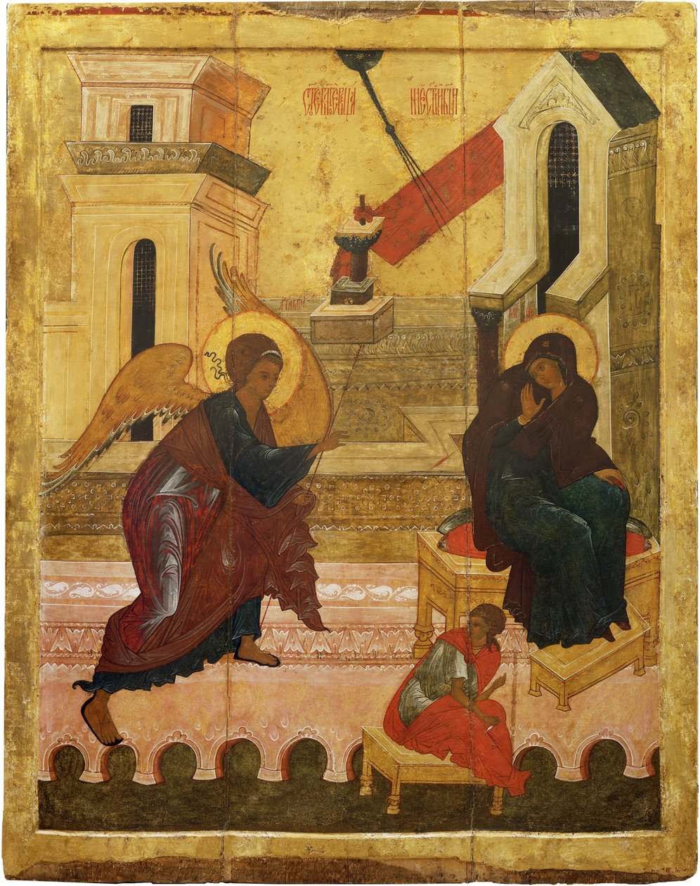 Bebådelsen, mitten av 1500-talet av Anonymous Russian icon painter