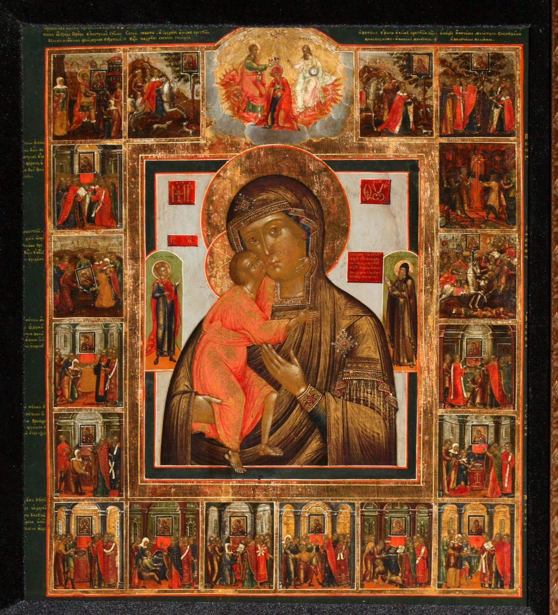 Fedorovskaya Guds moder med underverken, mitten av 1800-talet. av Anonymous Russian icon painter