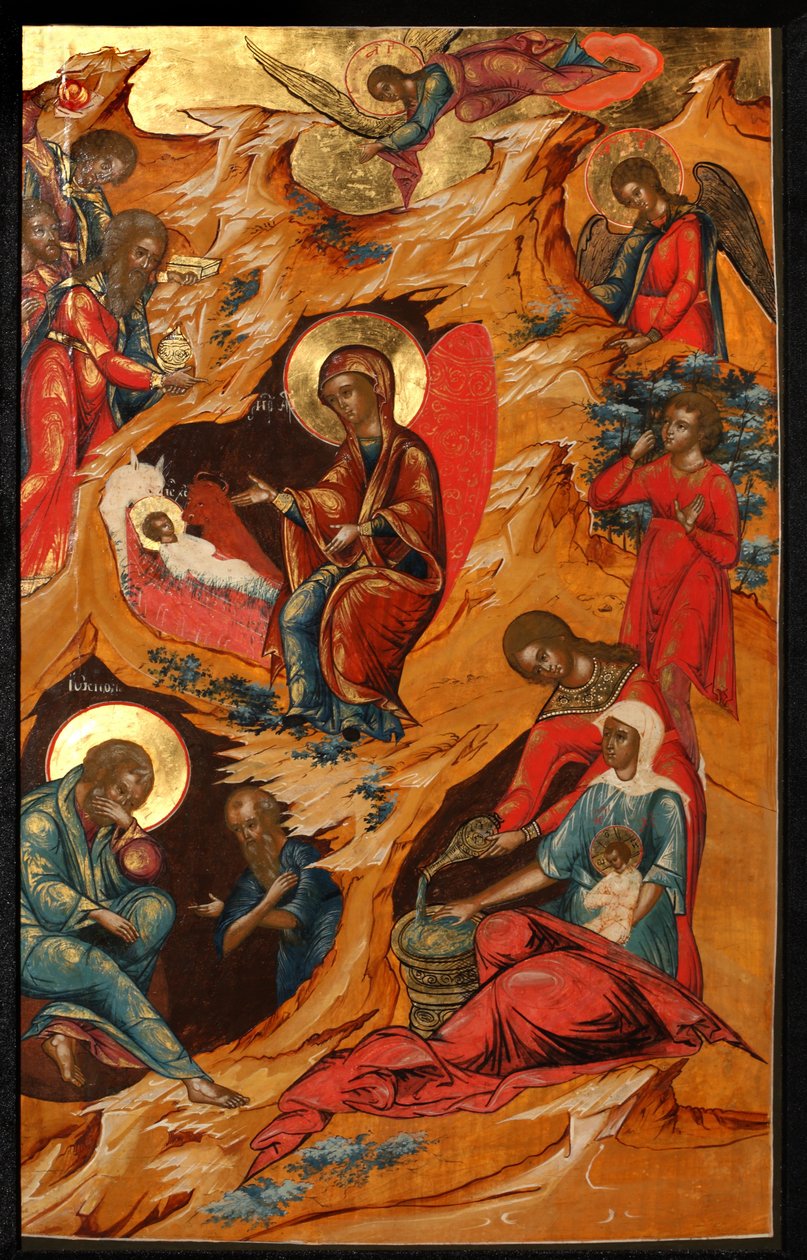 Kristi födelse, 1700-talet av Anonymous Russian icon painter