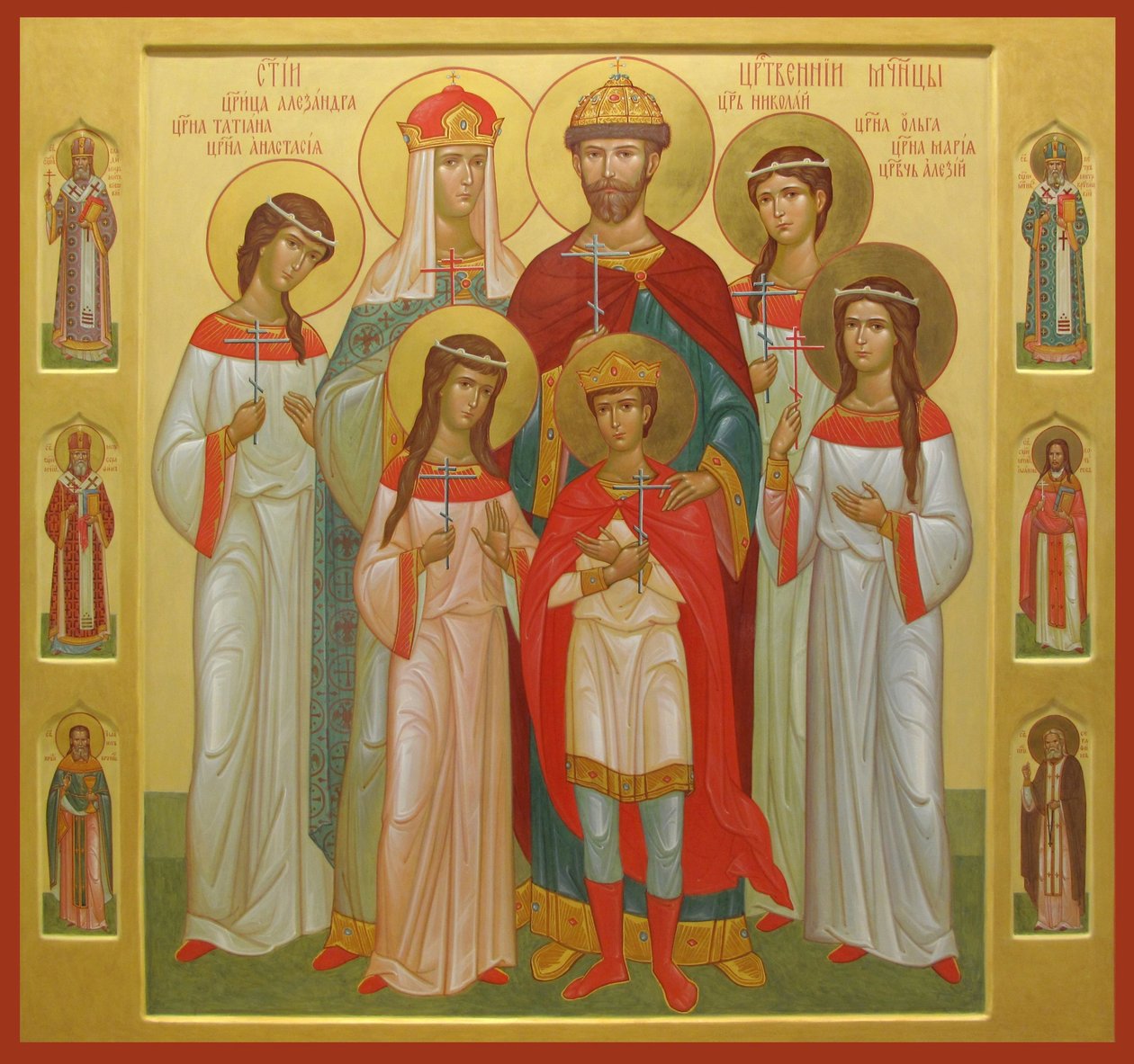 Tsar Nicholas II:s dödade familj, 2004-2007 av Anonymous Russian icon painter