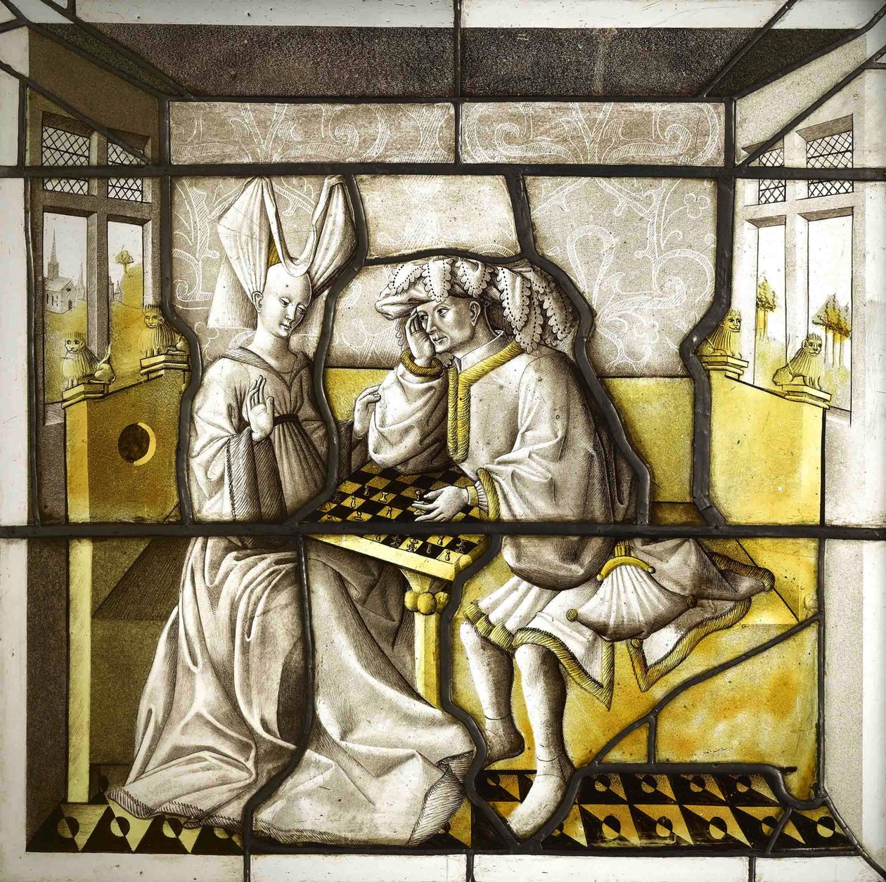Schackspelare, 1400-talet. av Anonymous master.