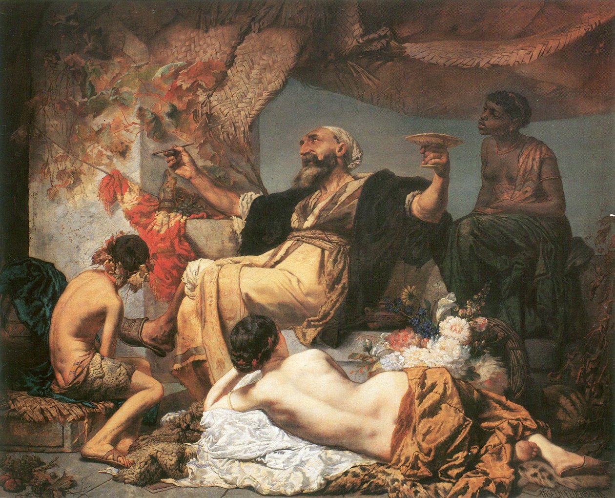 Hafis framför värdshuset av Anselm Feuerbach