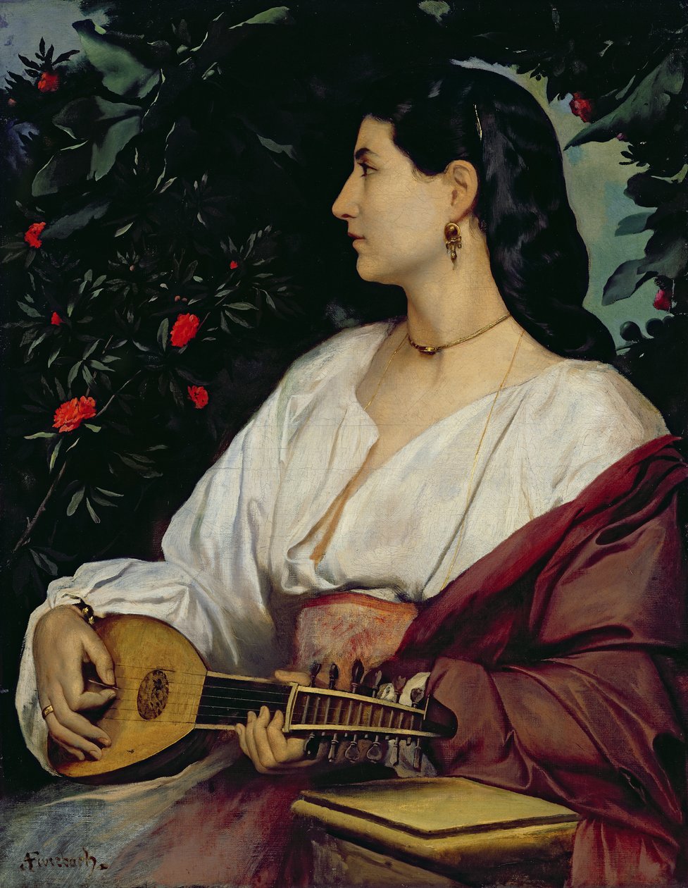 Mandolinspelaren, 1865 av Anselm Feuerbach