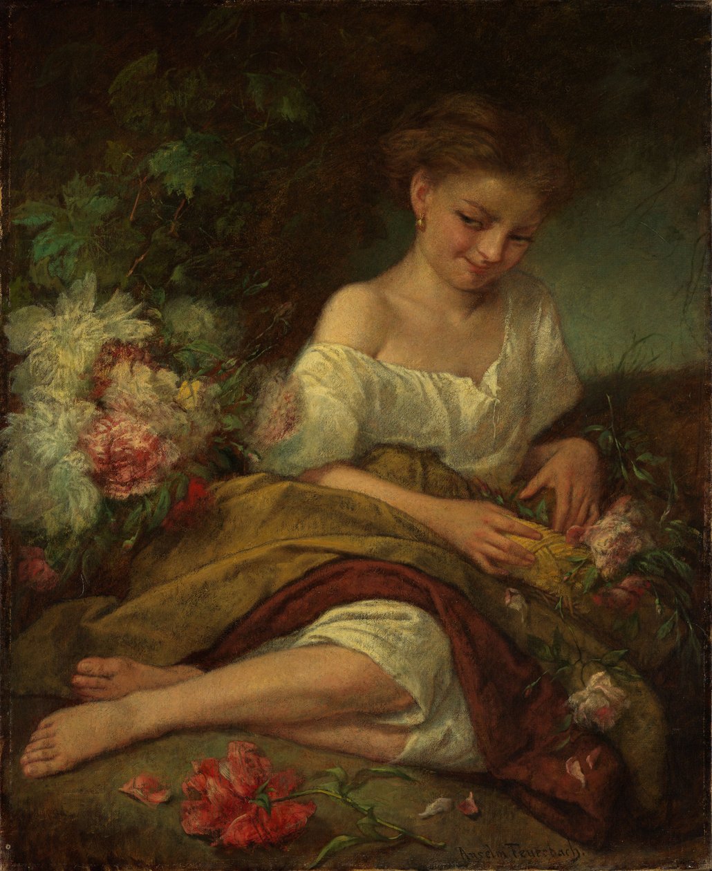 Blomsterflicka av Anselm Feuerbach