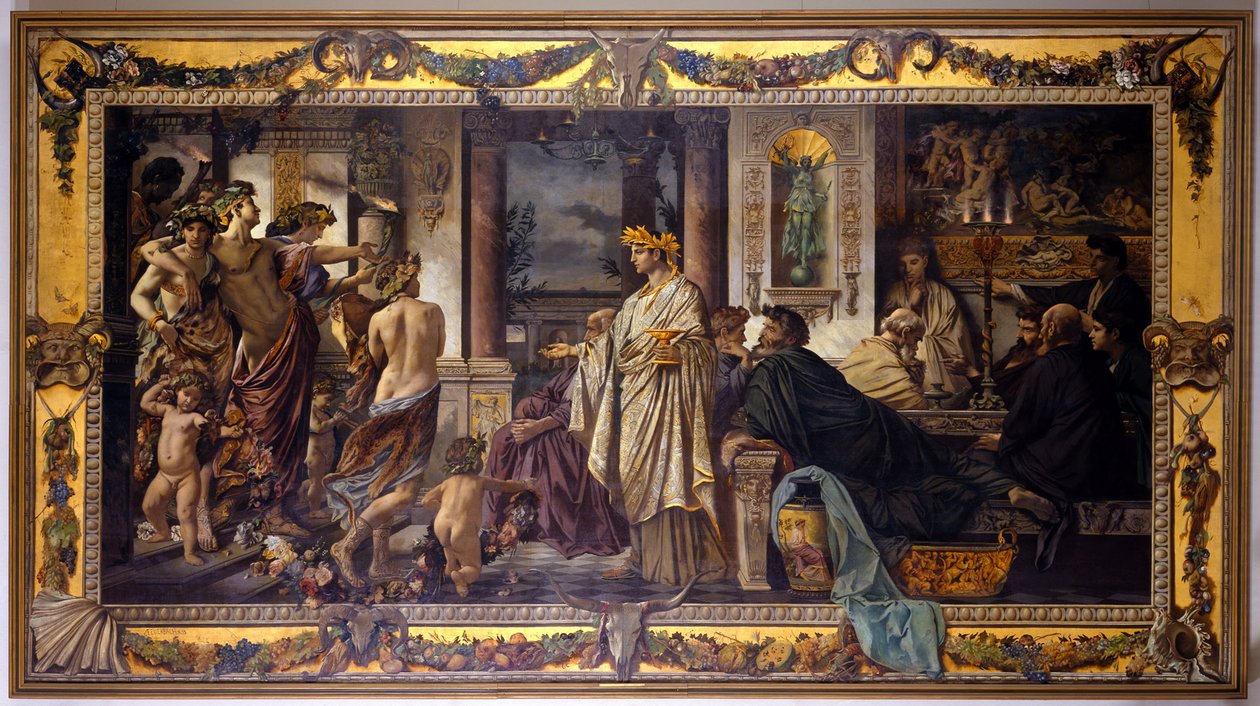 Måltiden (efter Platon), andra versionen av Anselm Feuerbach