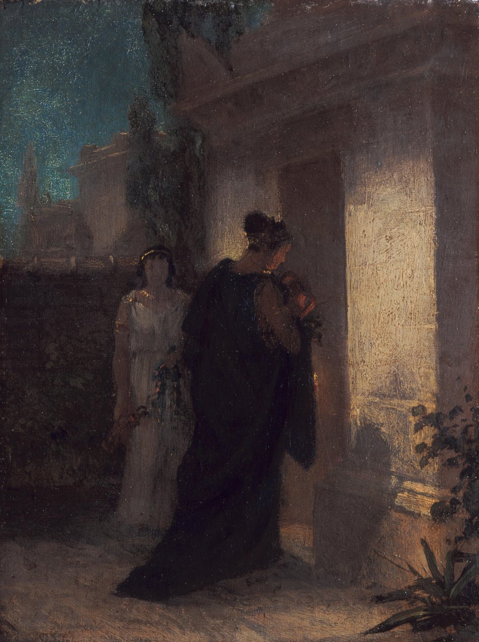 Kvinna i sorg (Antigone) av Anselm Feuerbach