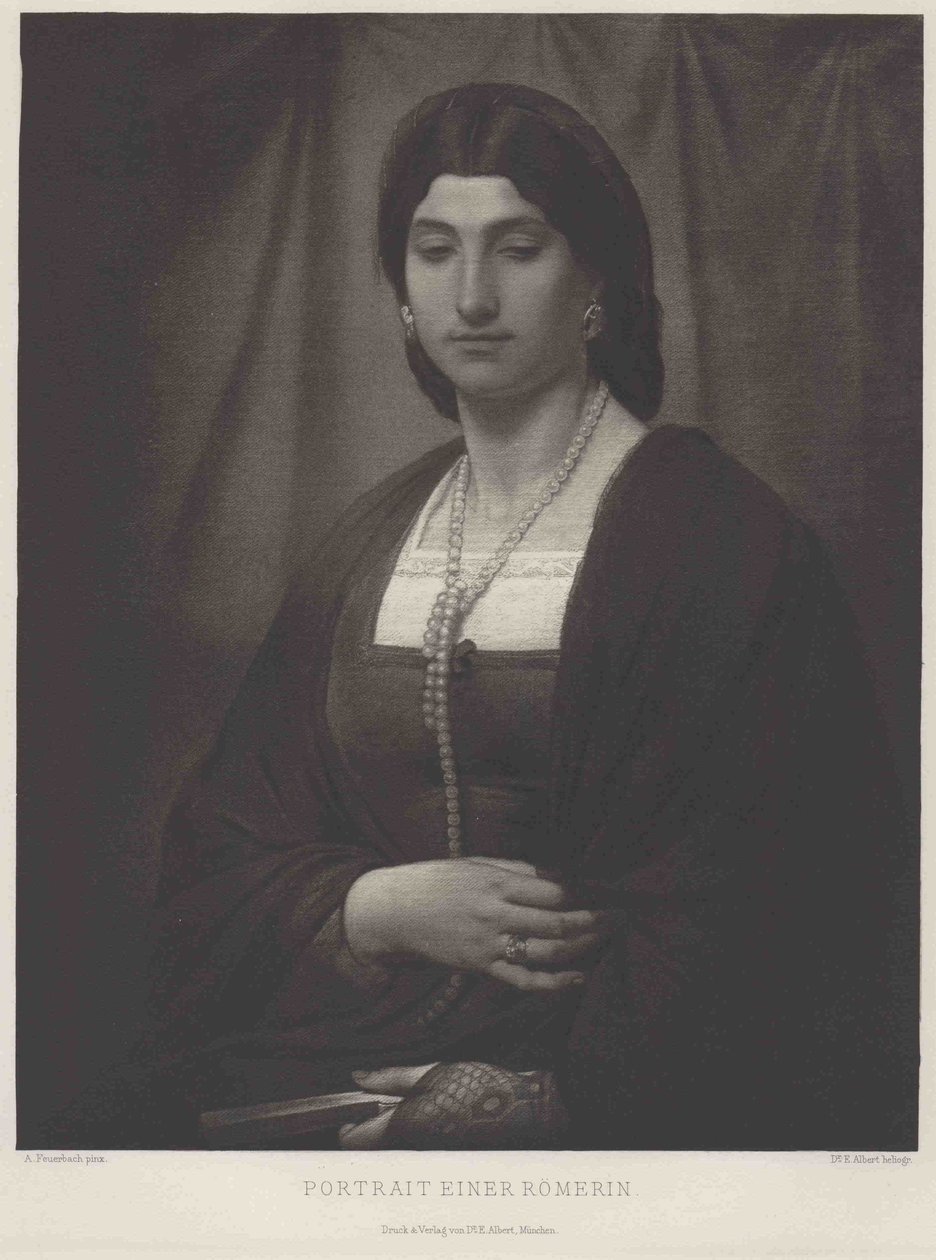 Tyska: Bildnis einer Römerin (Nanna) Porträtt av en kvinna Kvinna (Nanna) av Anselm Feuerbach