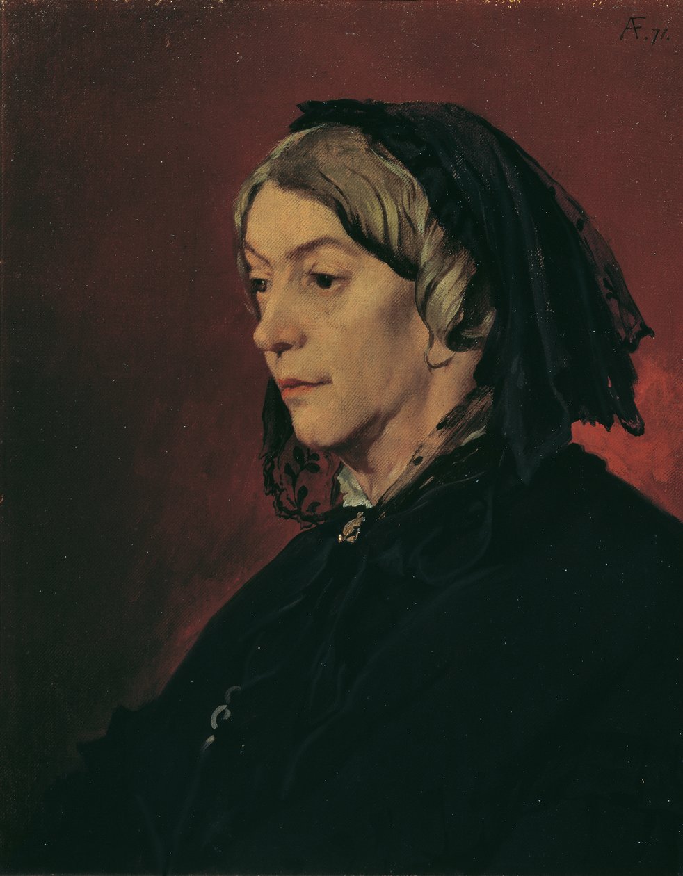 Henriette Feuerbach, konstnärens styvmor av Anselm Feuerbach