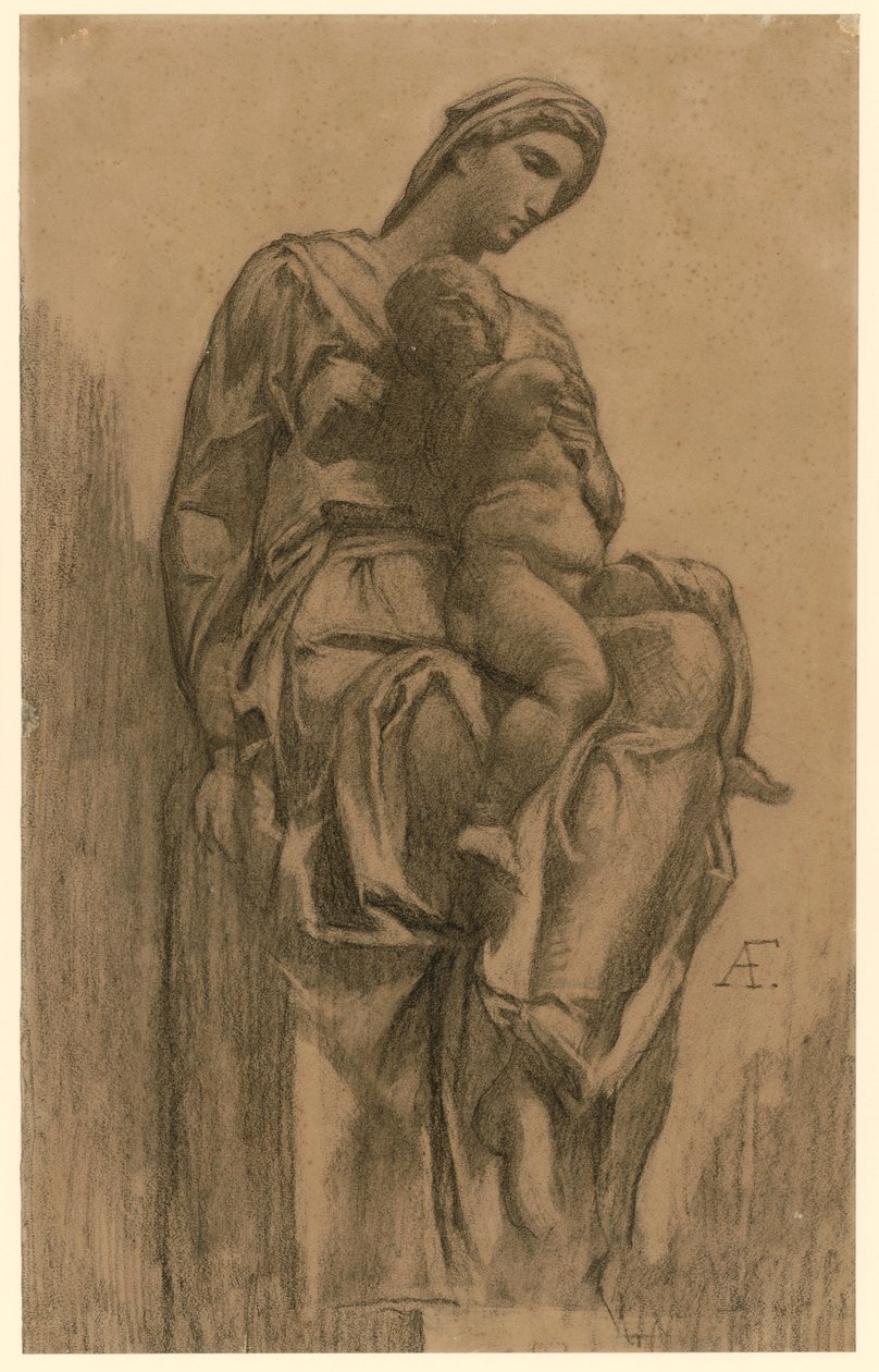 Madonna med barnet (efter Michelangelo) av Anselm Feuerbach