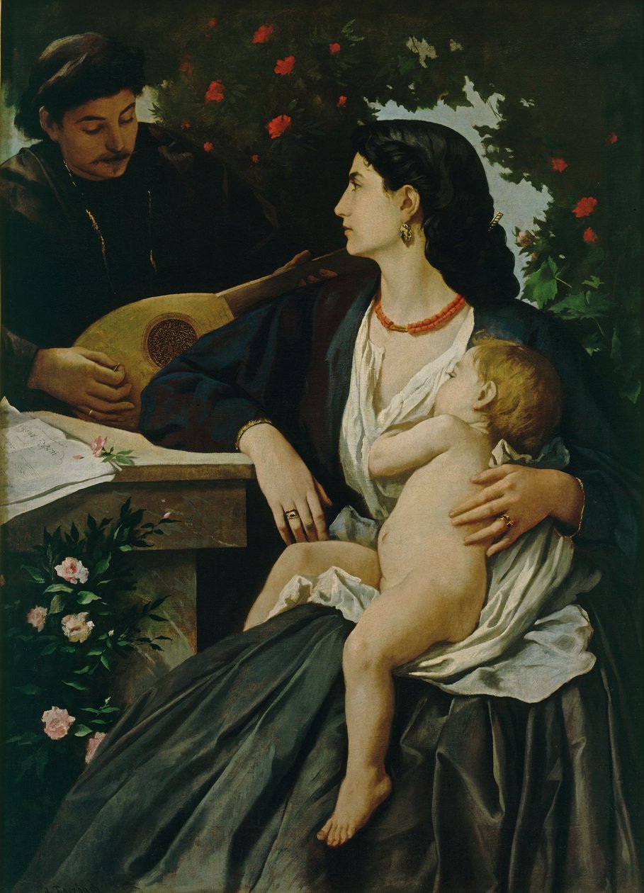 Mandolinspelare av Anselm Feuerbach