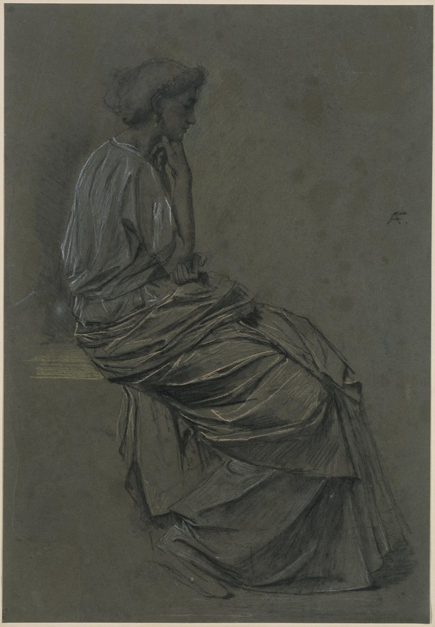 Sittande kvinna av Anselm Feuerbach