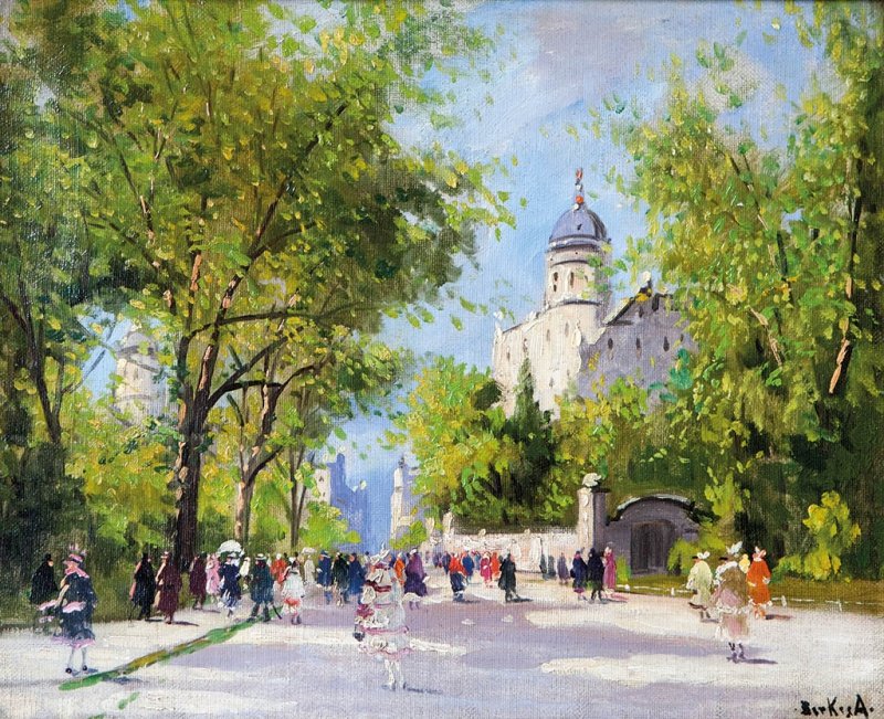  UtcareszletnEnglish: Detail of a streetn av Antal Berkes