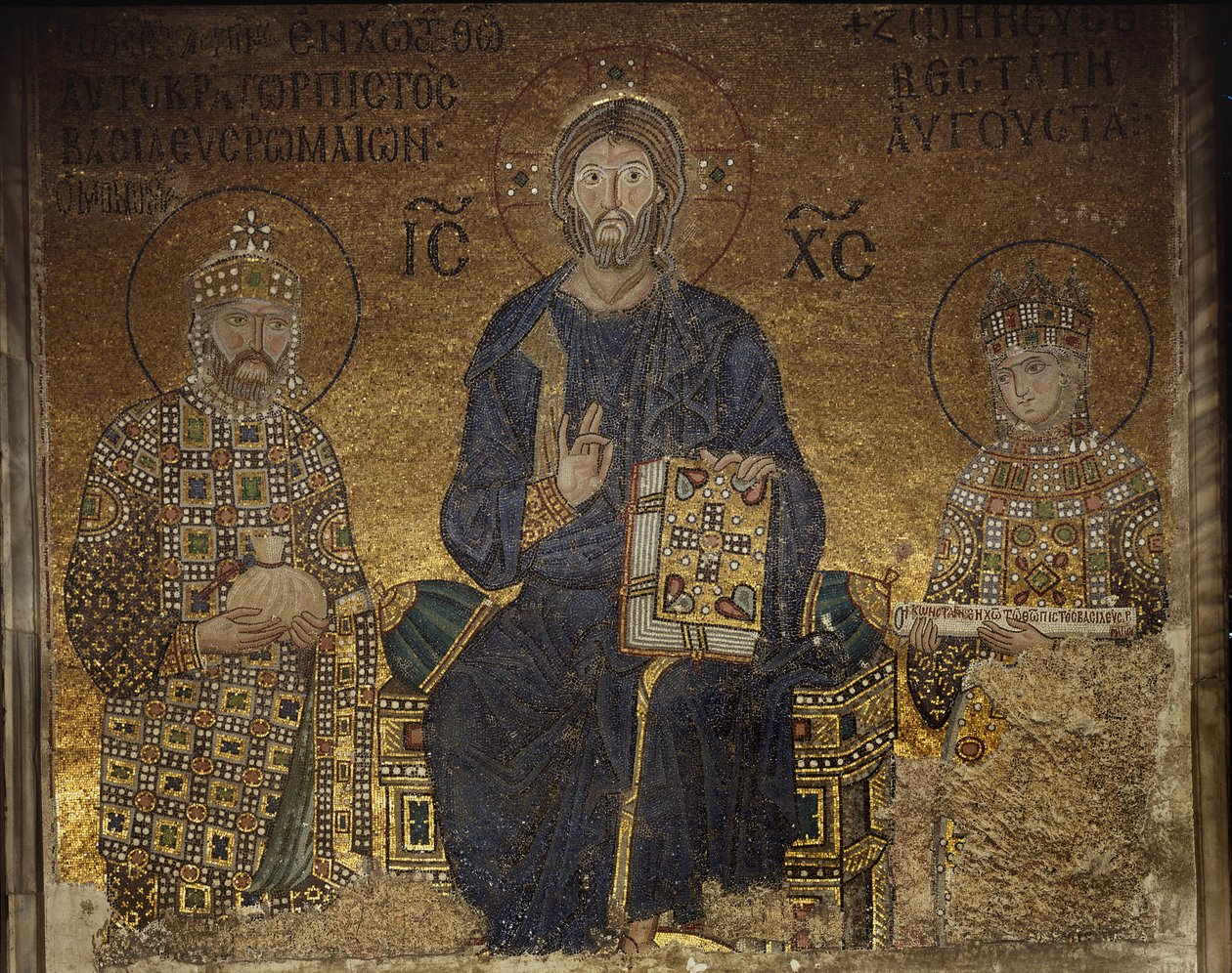 Zoe-mosaiken av Anthemius of and Miletus Isidore of Tralles