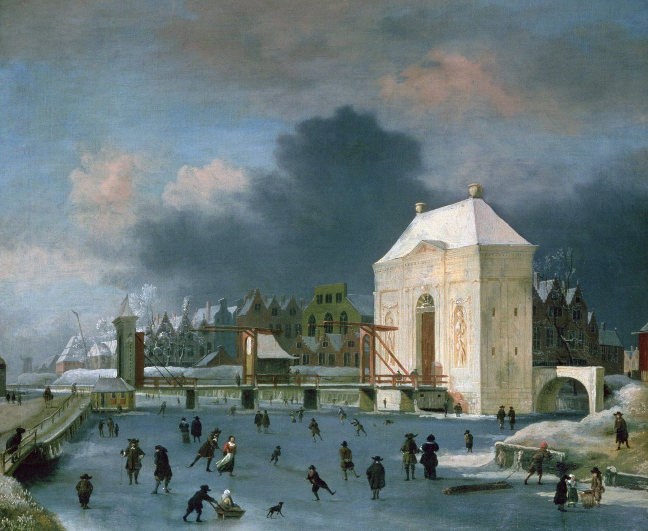 Stadsporten vid Leiden av Anthonie Beerstraten