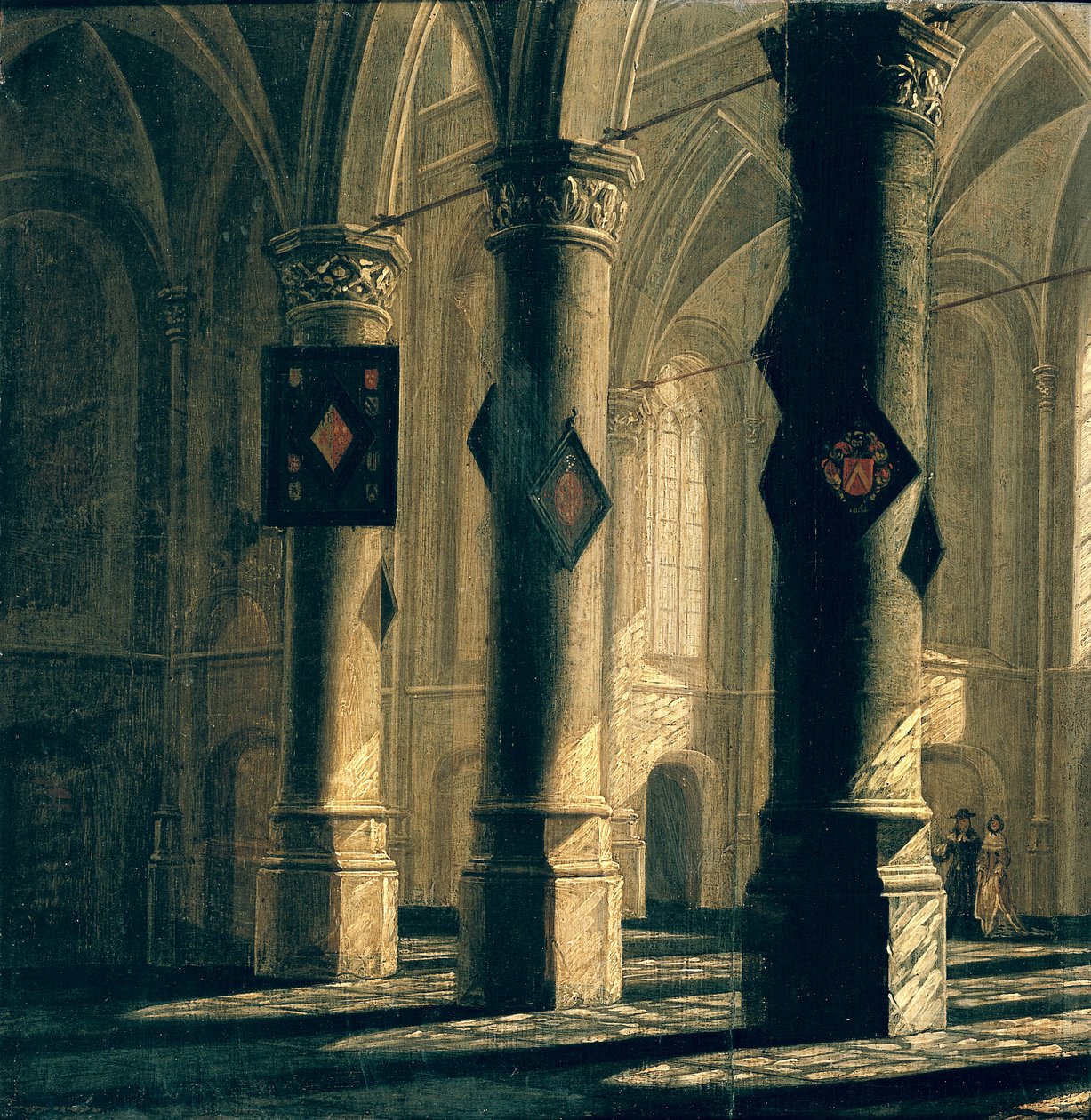 Interiör av en kyrka av Anthonie Delorme