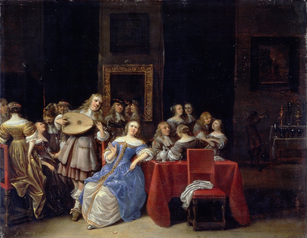 A Musical Party, 1660-talet (panel) av Anthonie Palamedesz