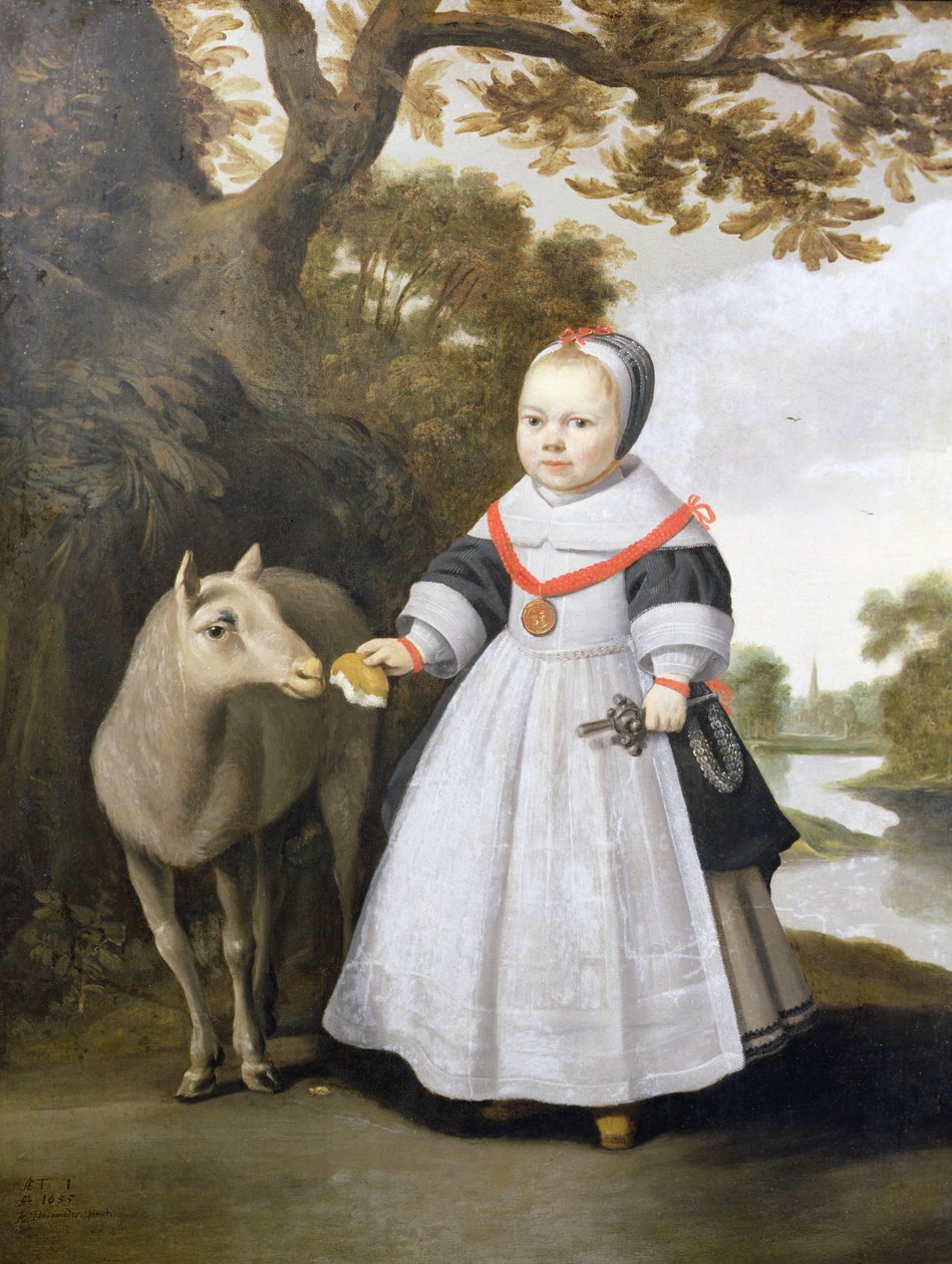 Barn och får av Anthonie  Palamedesz