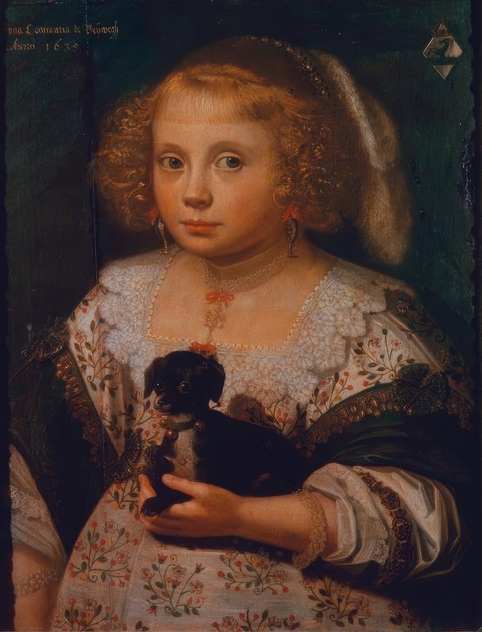 Barnporträtt av Anna Constantia de Beijwegh av Anthonie Palamedesz
