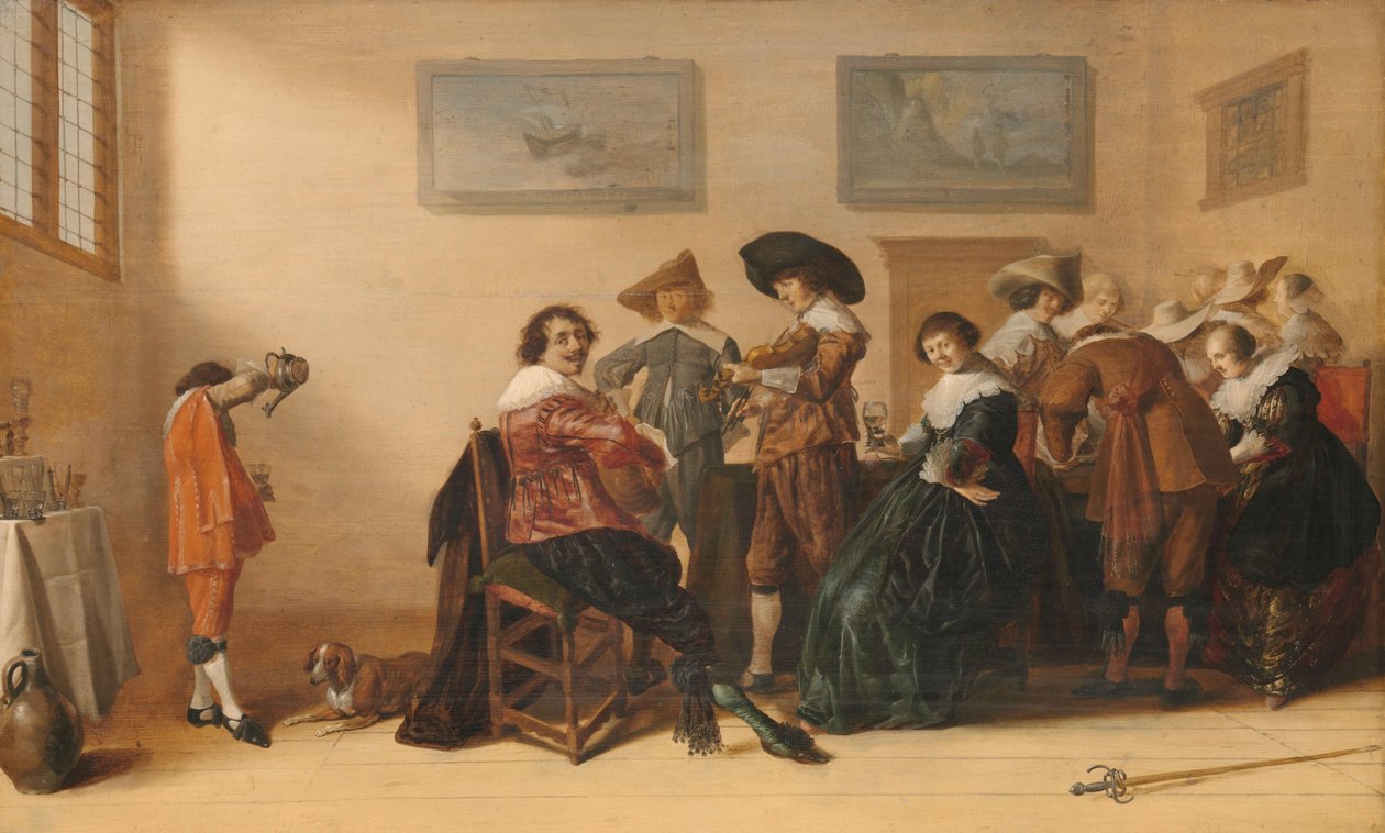 Glad sällskap i ett rum, 1633 av Anthonie Palamedesz