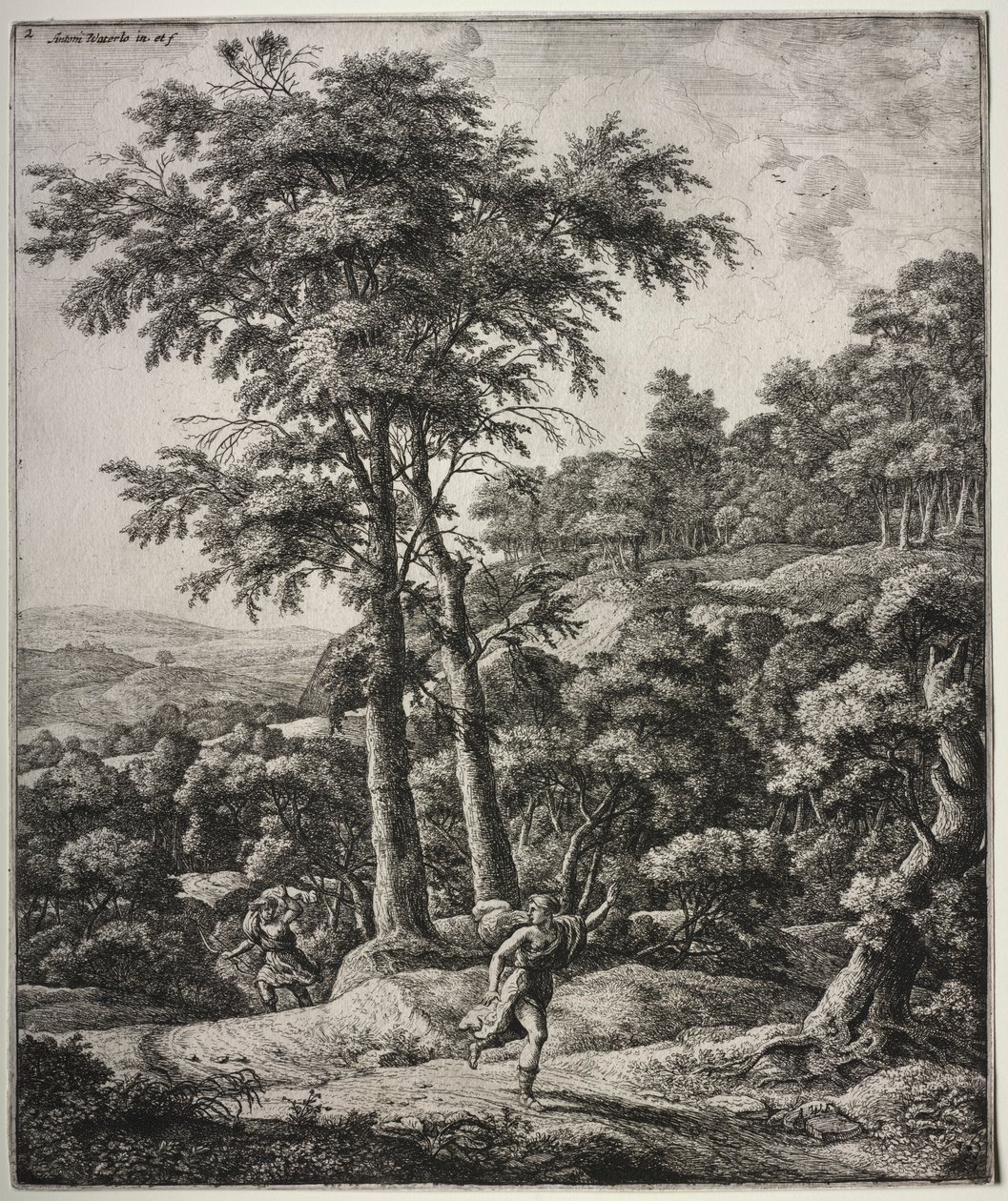Apollo och Daphne. av Anthonie Waterloo