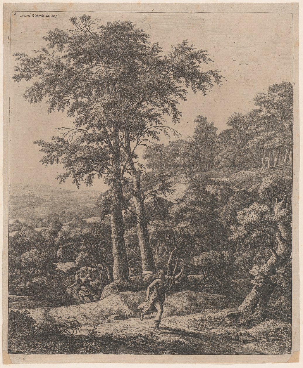 Apollo och Daphne, 1600-talet. av Anthonie Waterloo