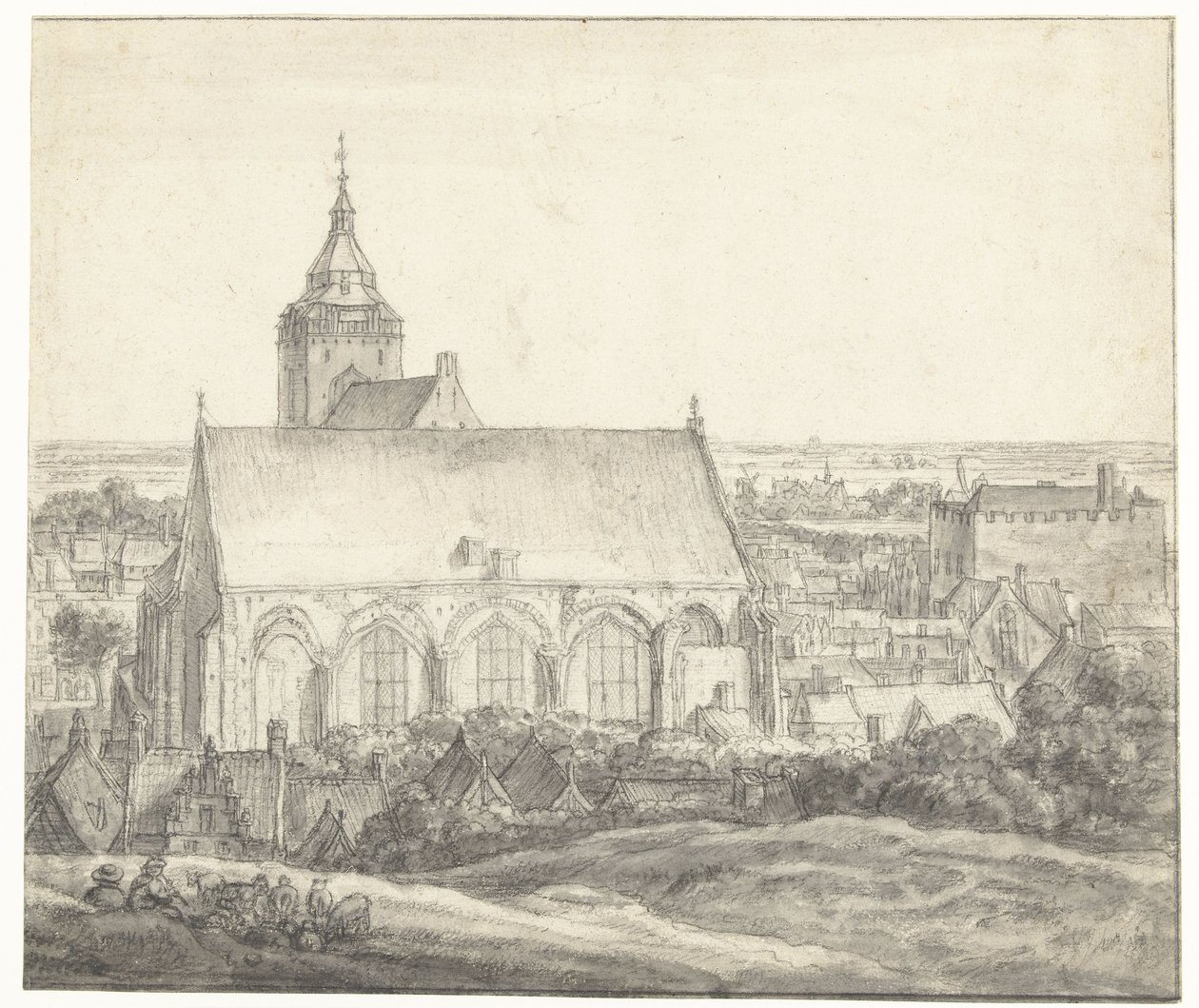 Buurkerk i Utrecht av Anthonie Waterloo