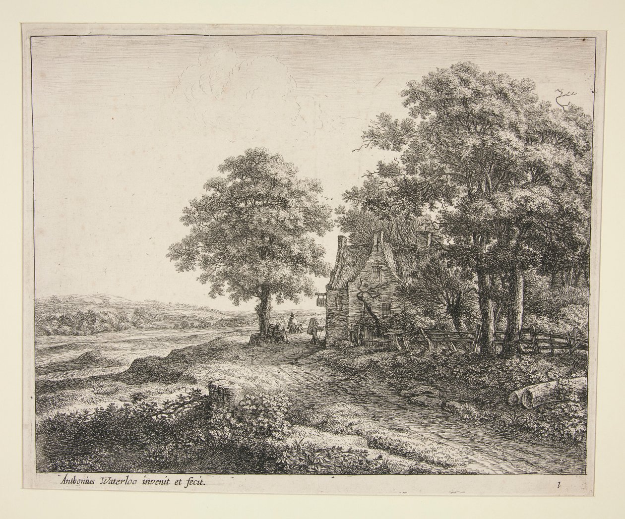 Den stora linden framför av Anthonie Waterloo