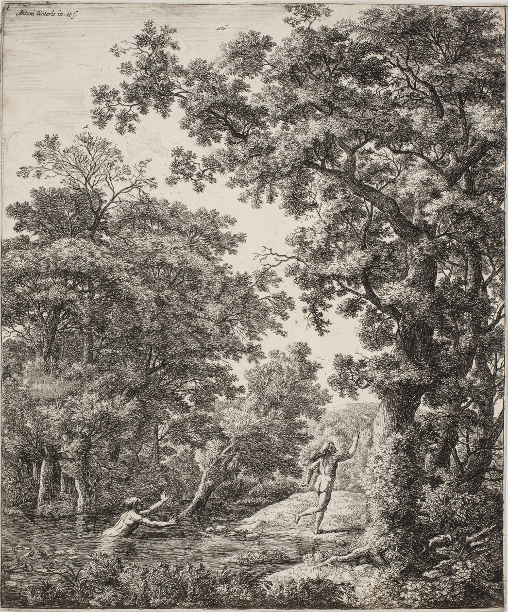 Landskap med Alpheus och Arethusa av Anthonie Waterloo