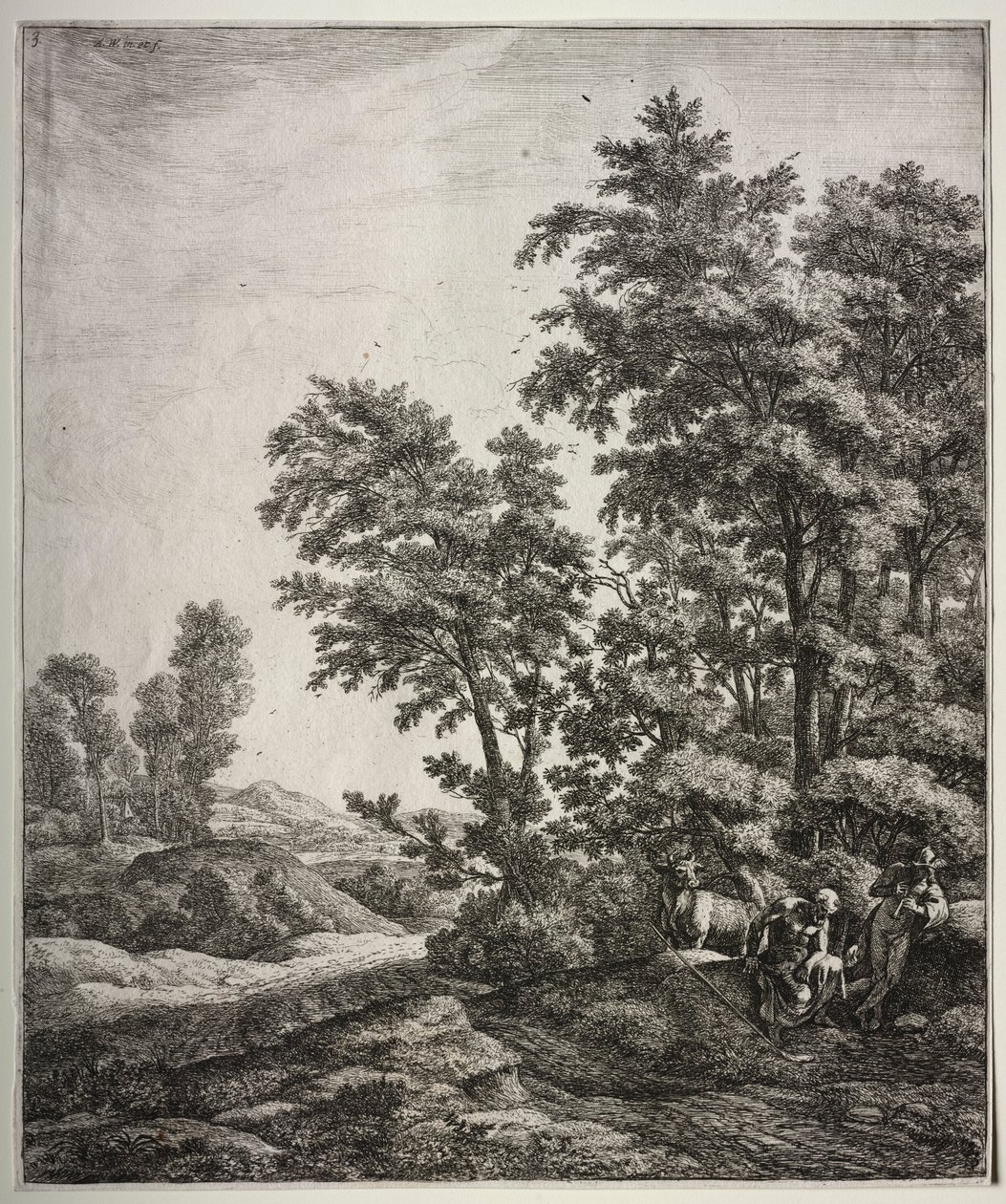 Merkurius och Argus. av Anthonie Waterloo