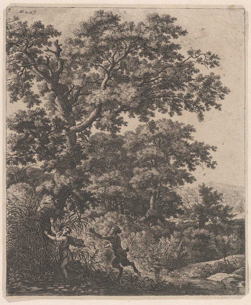 Pan och Syrinx, 1600-talet. av Anthonie Waterloo