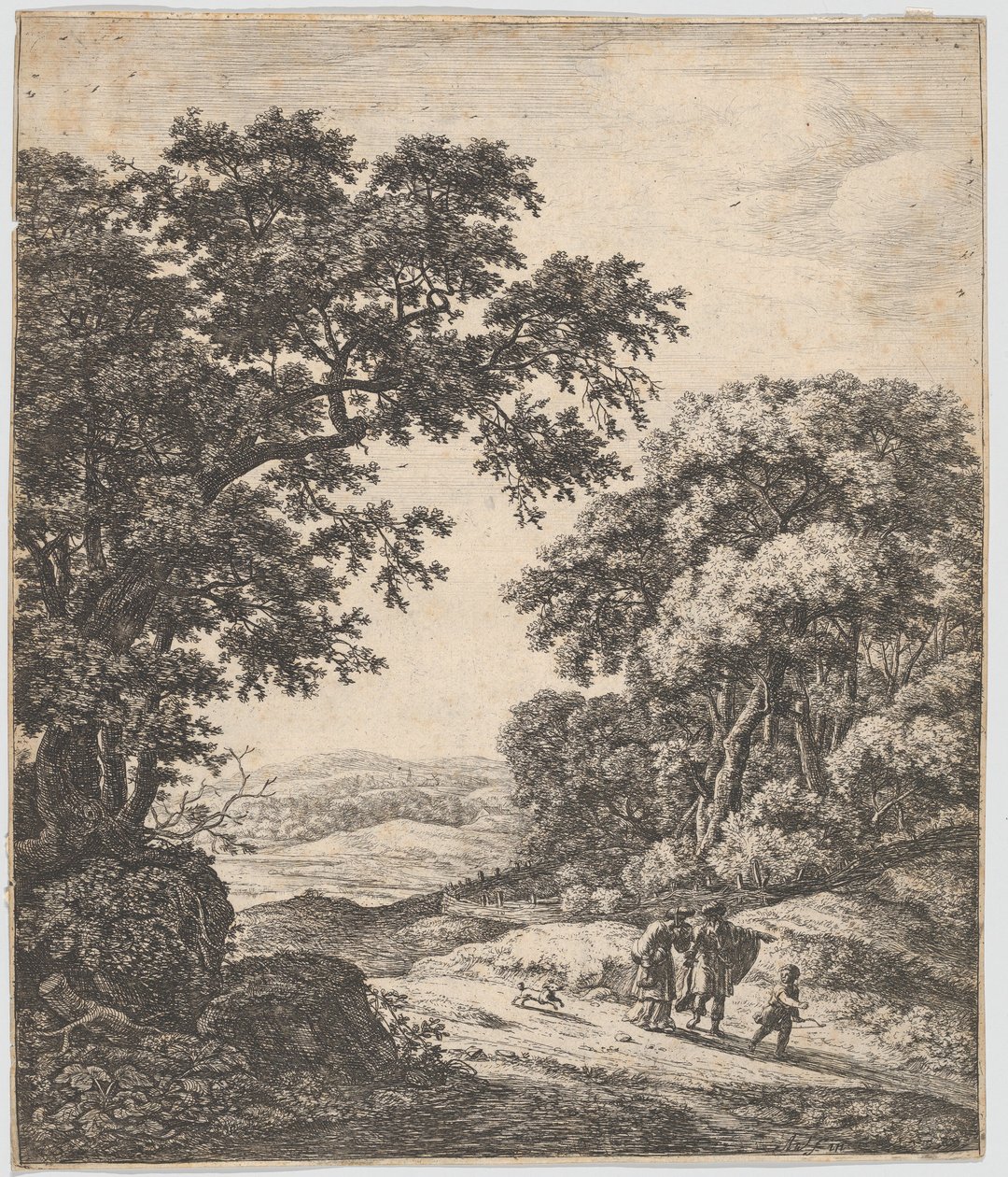 Hagars förvisning, 1600-talet. av Anthonie Waterloo