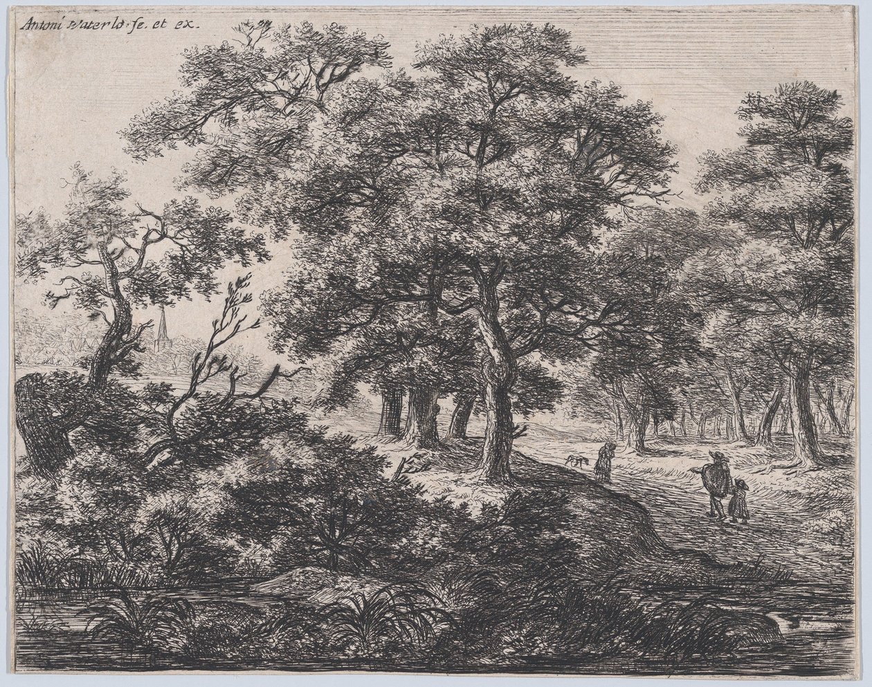 De fyra träden, 1600 -talet. av Anthonie Waterloo