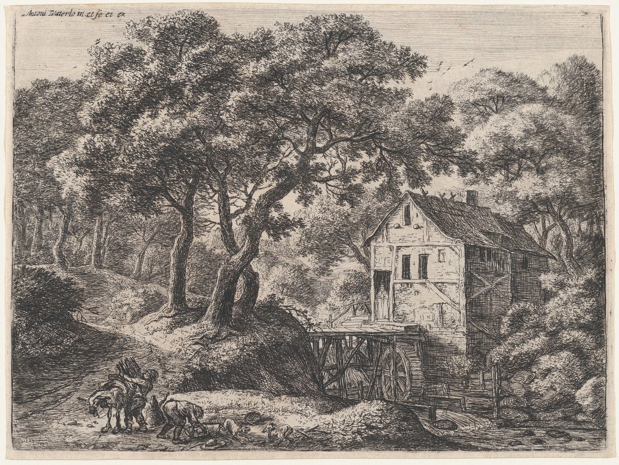 Bruket i skogen, 1600-talet. av Anthonie Waterloo