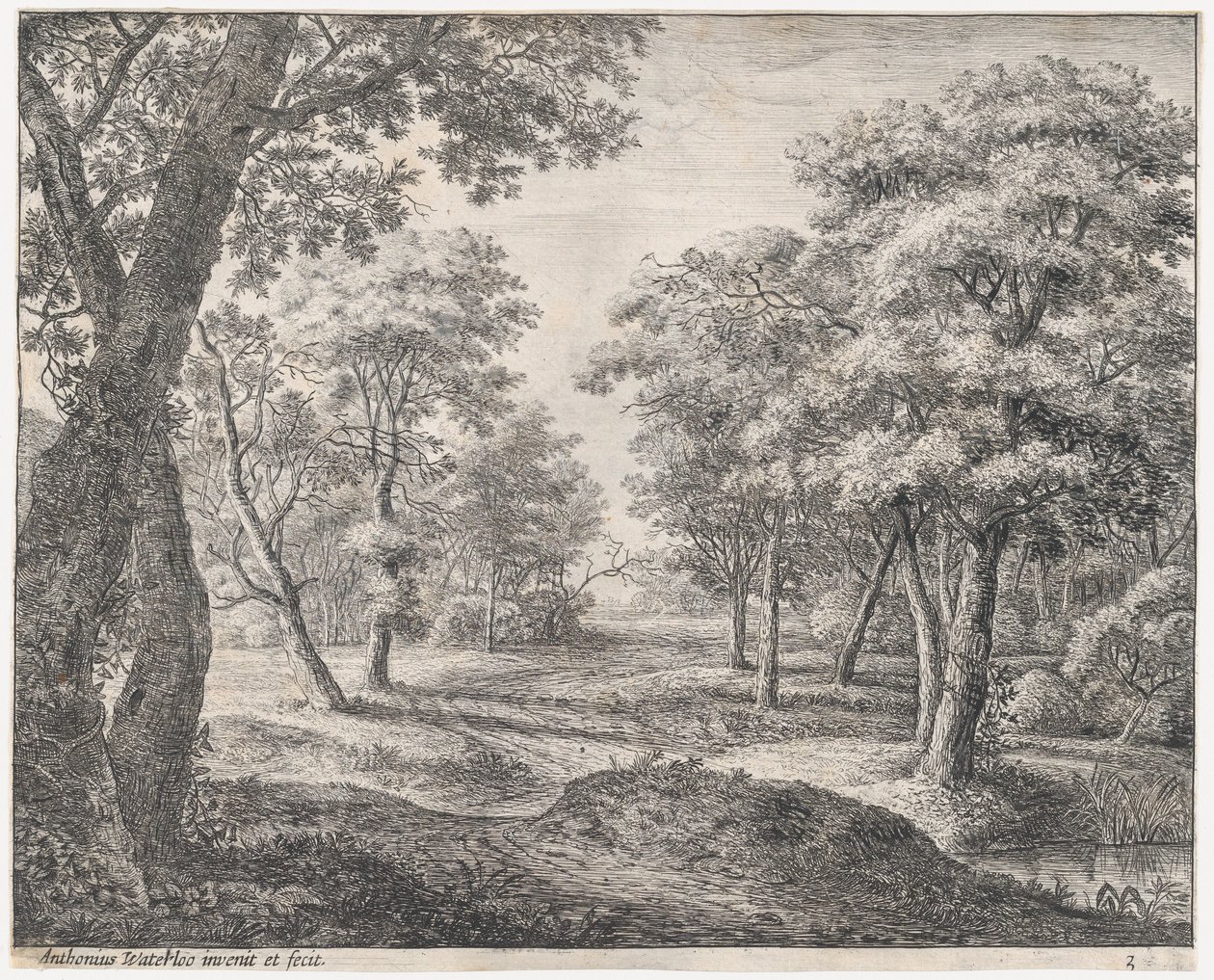 Vägen genom skogen, 1600-talet. av Anthonie Waterloo