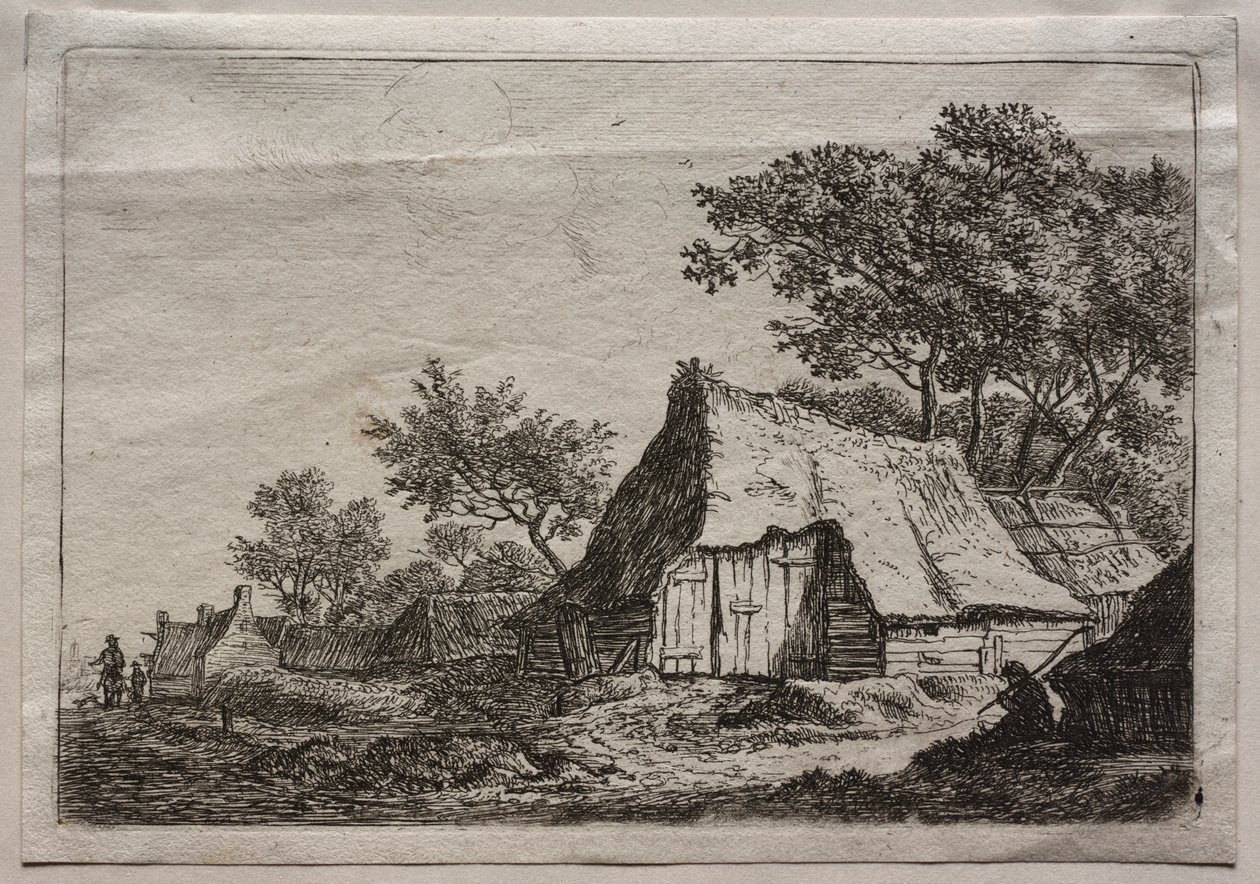 Tolv landskap: Platta I, The Small Hamlet av Anthonie Waterloo