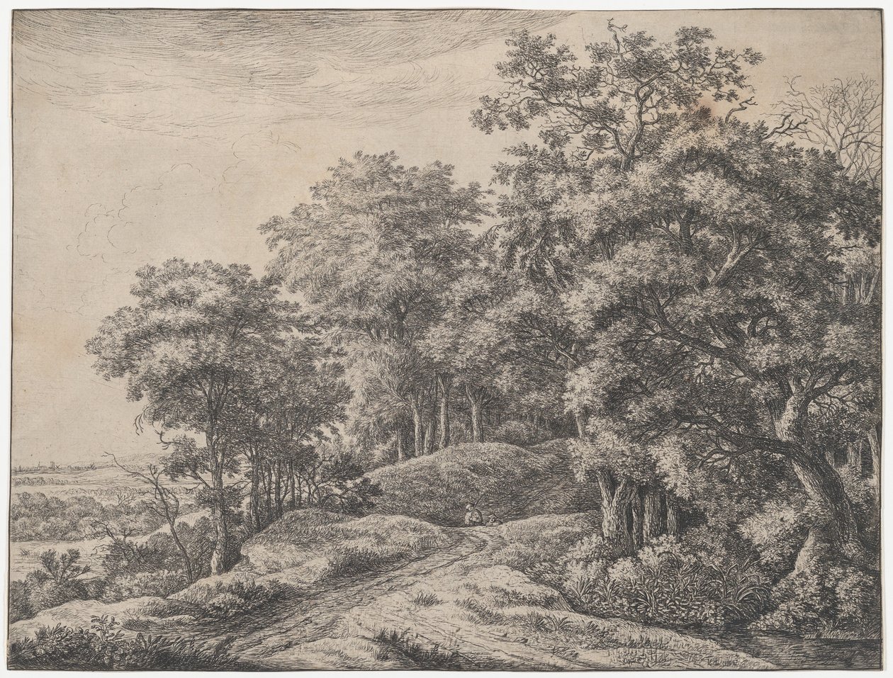 Two Men in a Hollow, 1600-talet. av Anthonie Waterloo