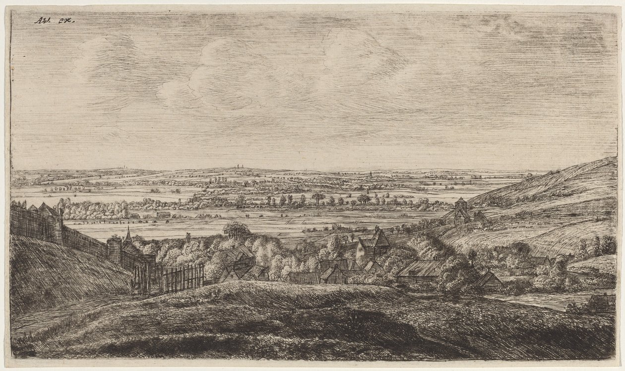 Hamlet i en dal av Anthonie Waterloo and Johannes Ruischer