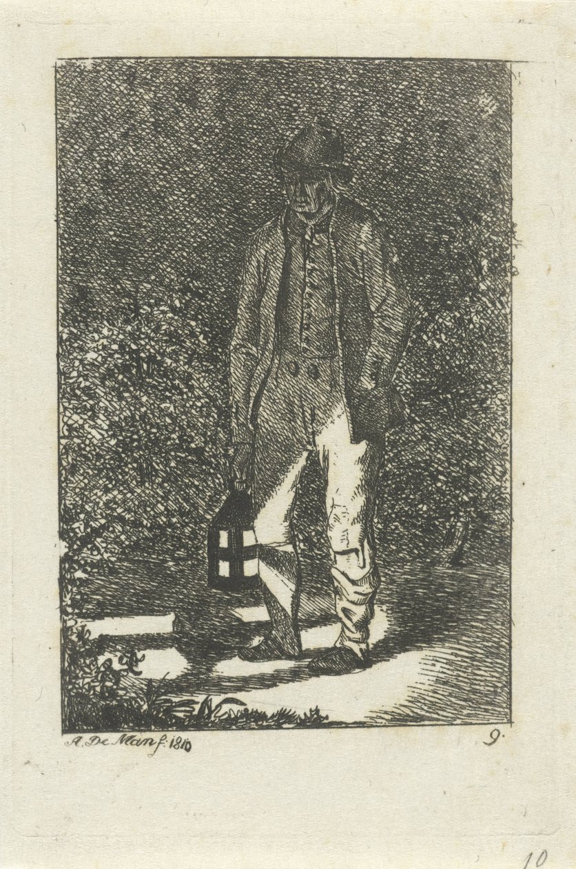 Man med en lykta av Anthonie Willem Hendrik Nolthenius de Man