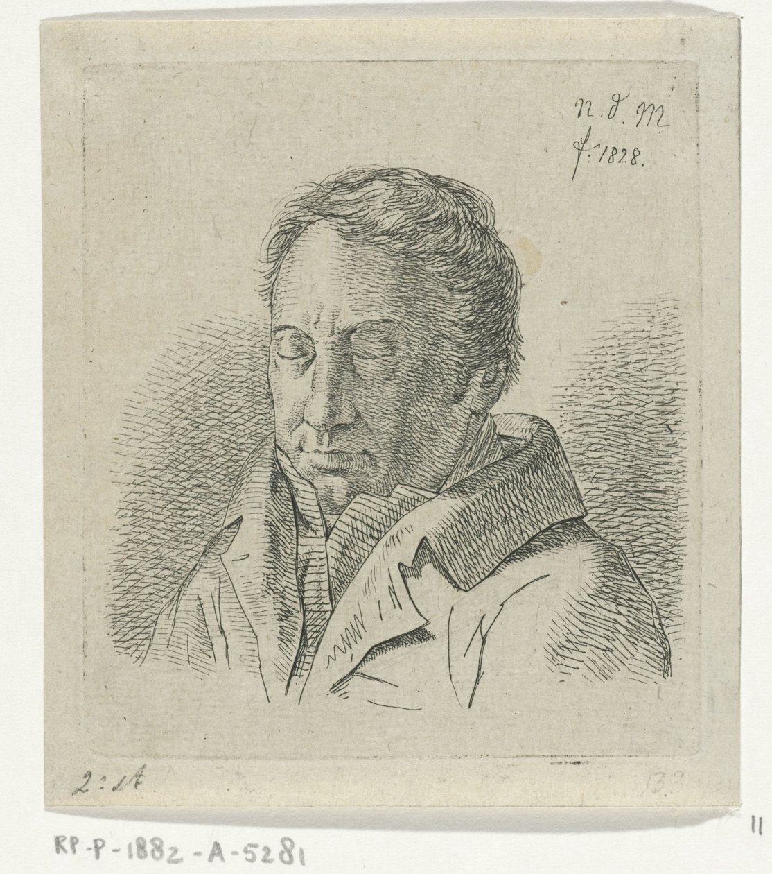 Man med slutna ögon av Anthonie Willem Hendrik Nolthenius de Man