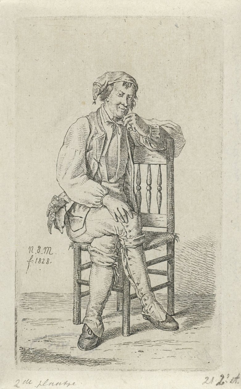 Man på en stol 12 studiefigurer (serietitel) av Anthonie Willem Hendrik Nolthenius de Man